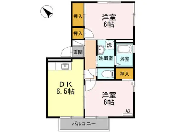 206号室の間取り図
