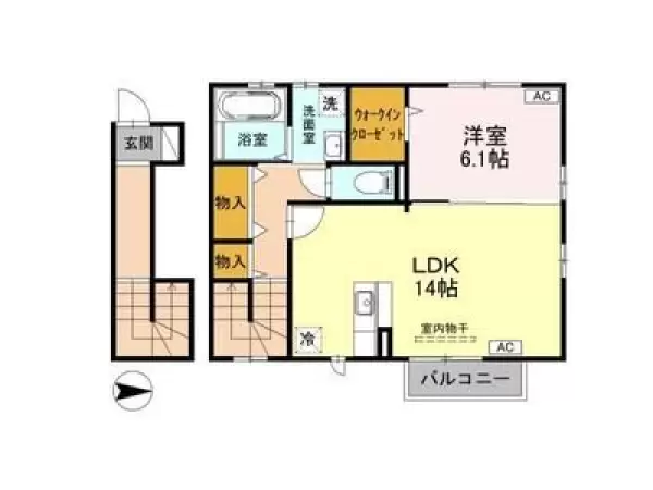201号室の間取り図