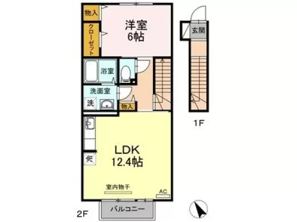 202号室の間取り図