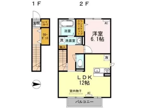 201号室の間取り図
