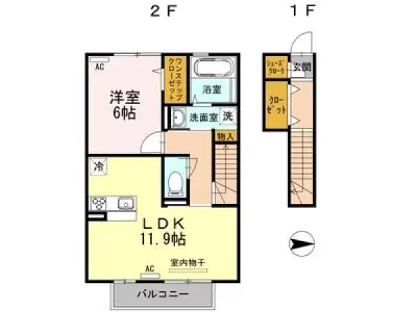 203号室の間取り図