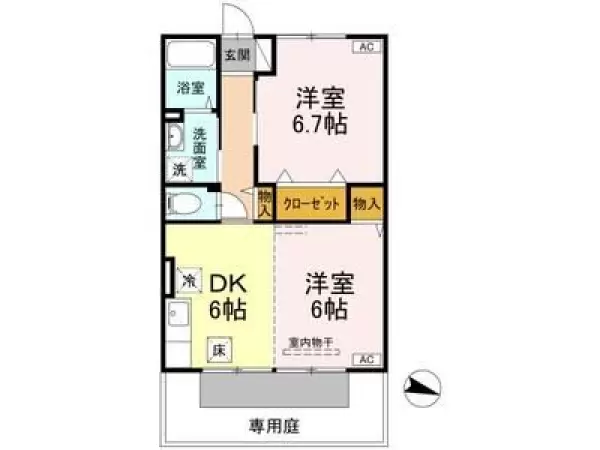 105号室の間取り図