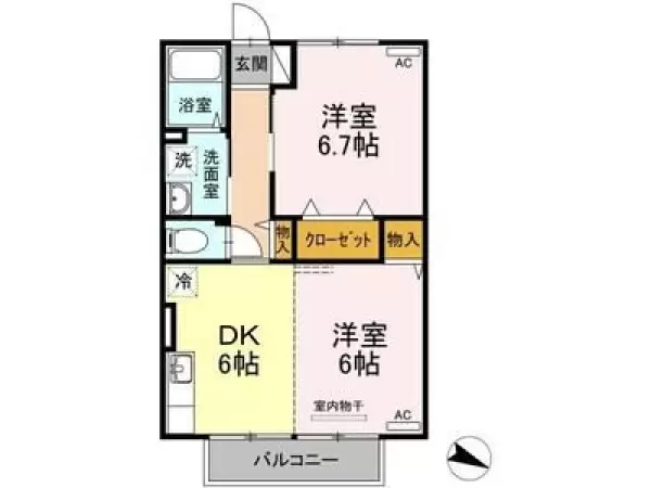 205号室の間取り図
