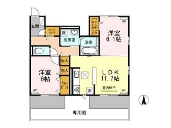 101号室の間取り図