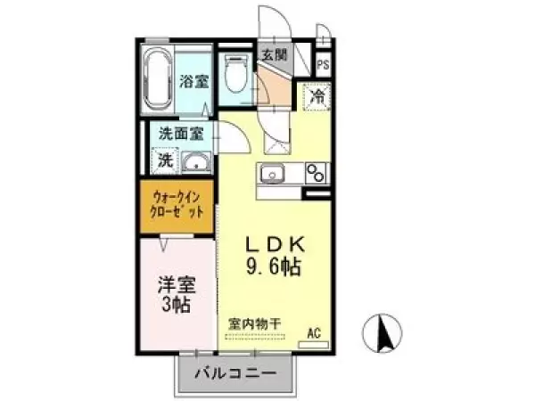 106号室の間取り図