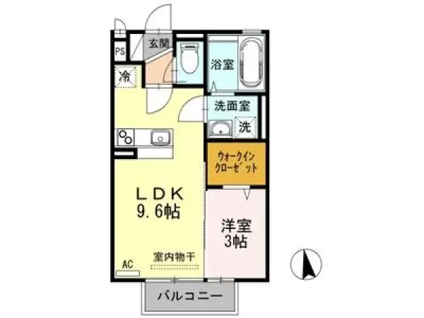 201号室の間取り図