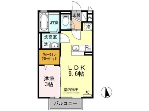 206号室の間取り図