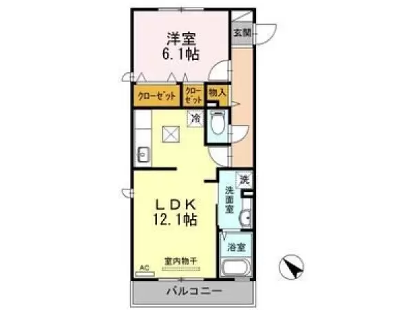 105号室の間取り図