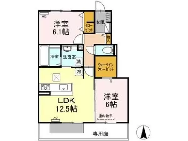 102号室の間取り図