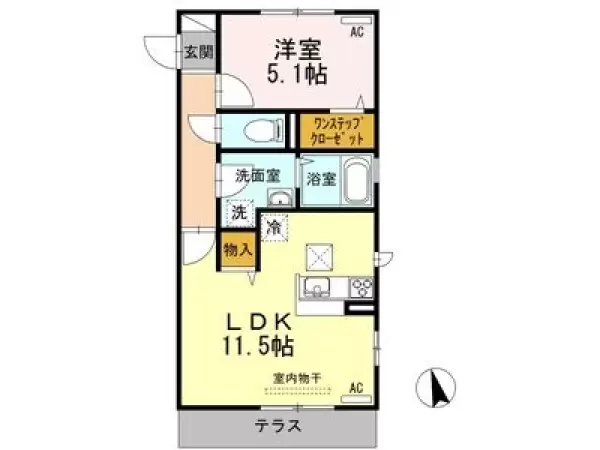 101号室の間取り図