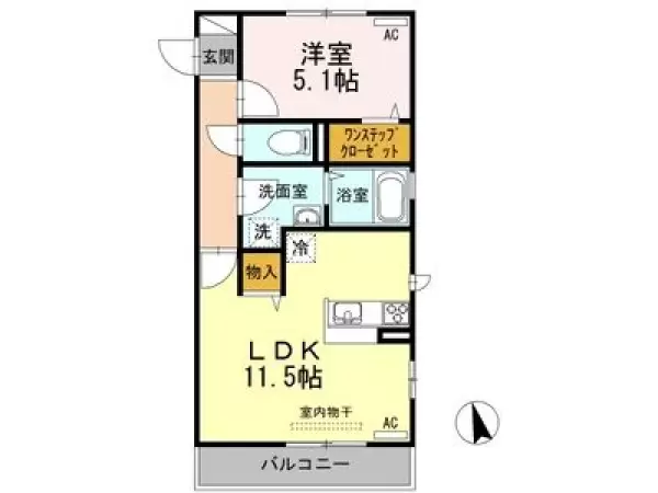 201号室の間取り図
