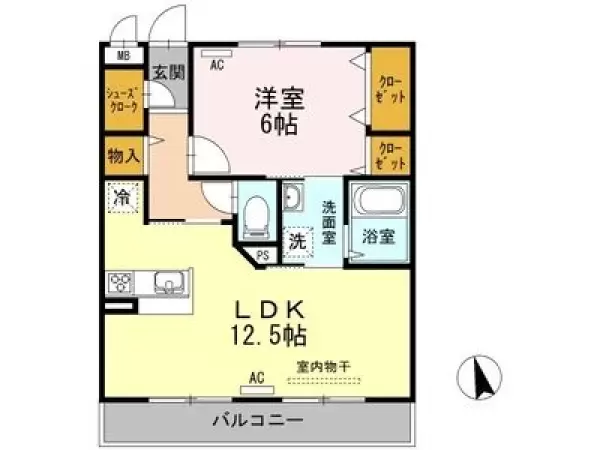 202号室の間取り図