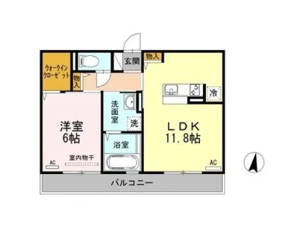 302号室の間取り図
