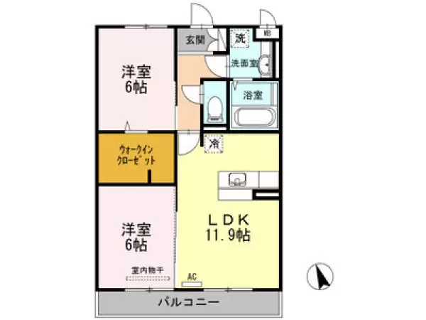 203号室の間取り図