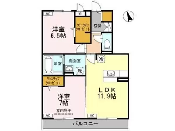 302号室の間取り図