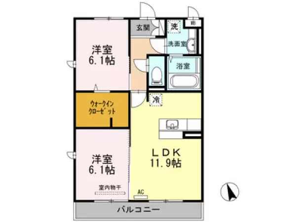 305号室の間取り図
