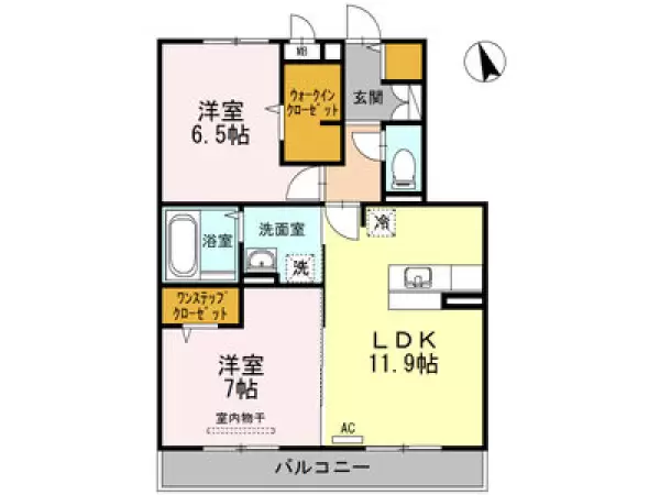 202号室の間取り図