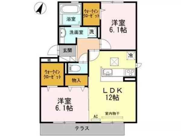 101号室の間取り図