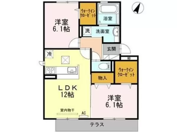 102号室の間取り図