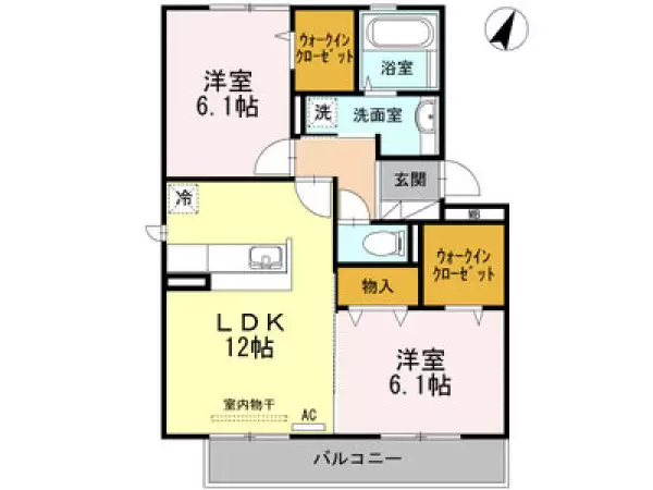 202号室の間取り図