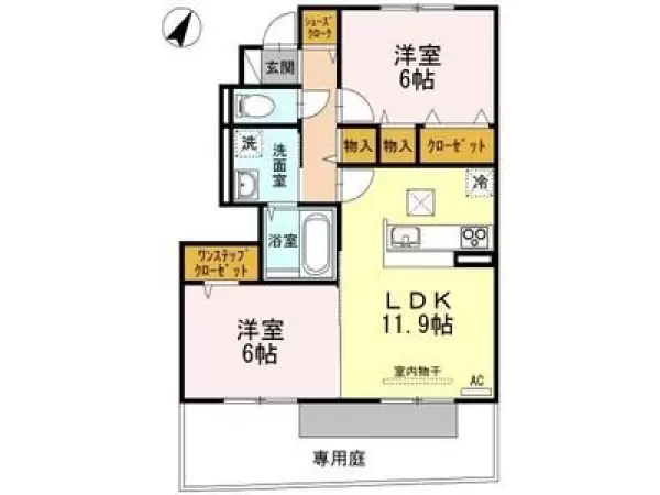 105号室の間取り図