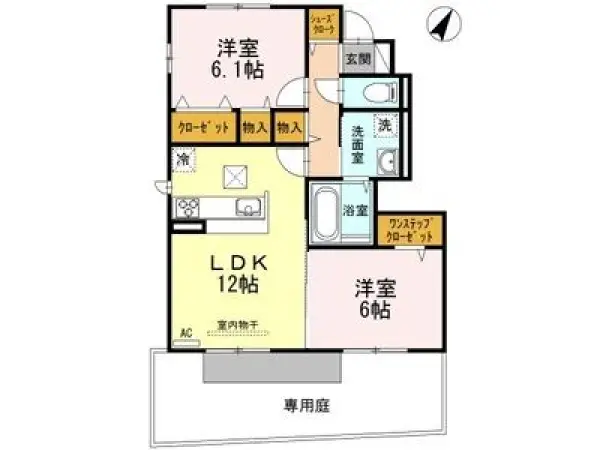 106号室の間取り図