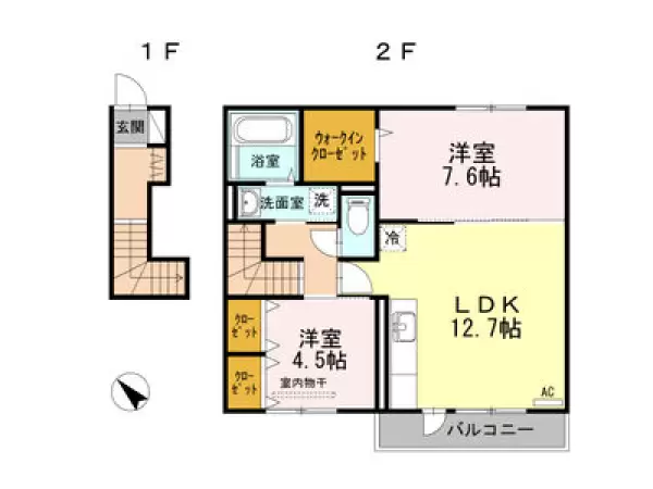 201号室の間取り図