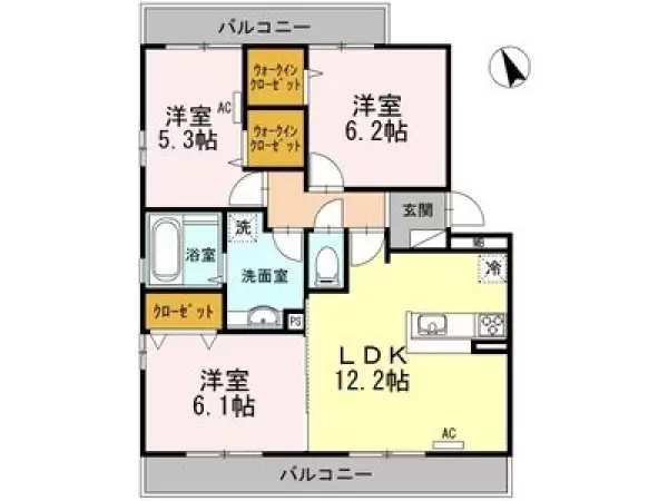 203号室の間取り図