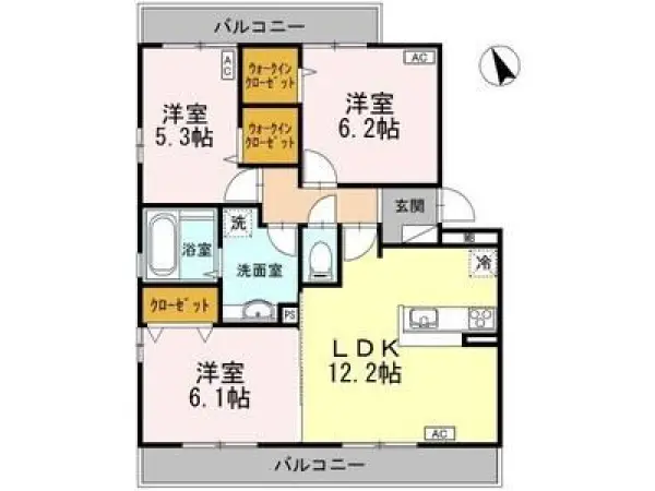 303号室の間取り図