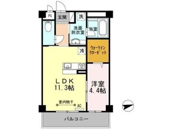 206号室の間取り図