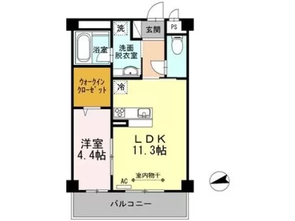 302号室の間取り図