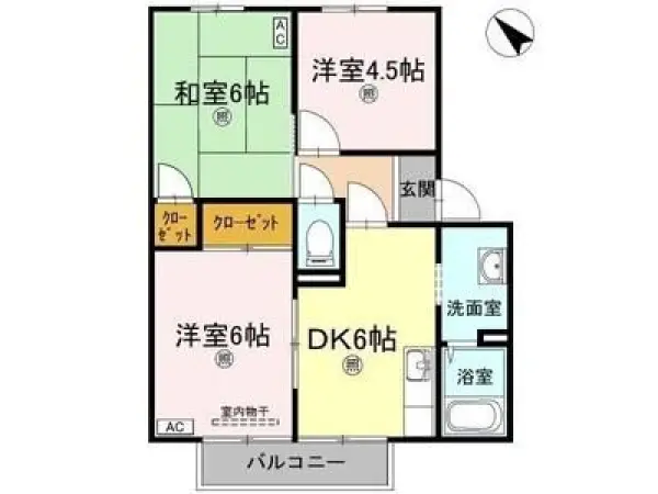 201号室の間取り図