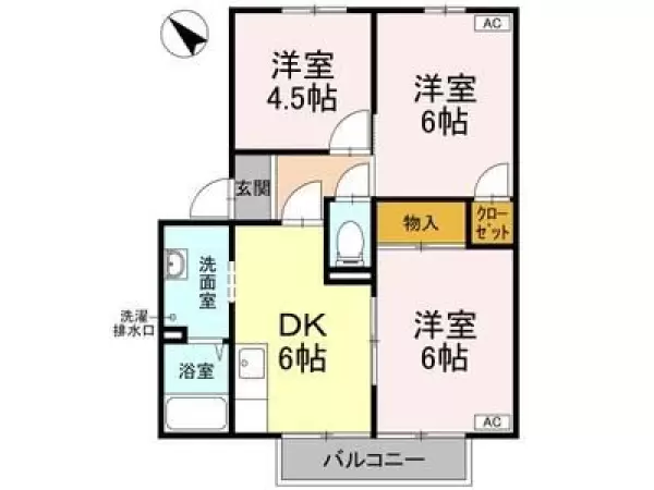 205号室の間取り図