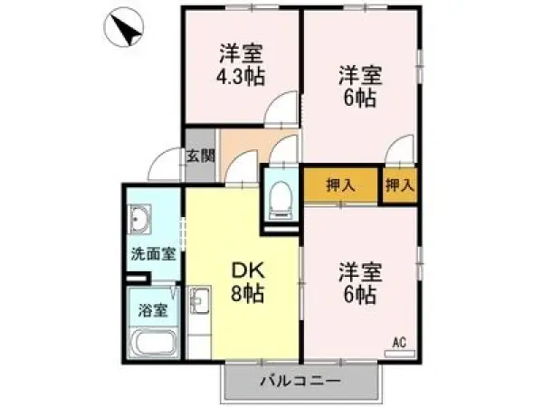 102号室の間取り図