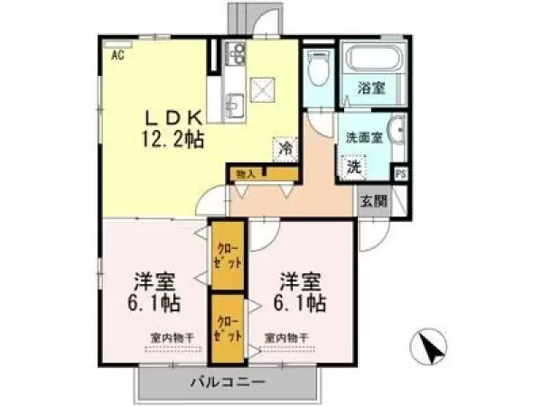 101号室の間取り図