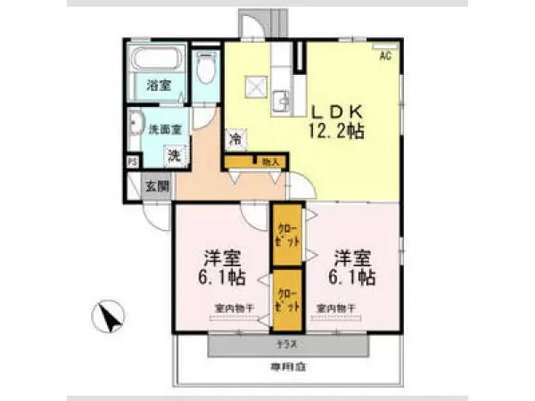 102号室の間取り図