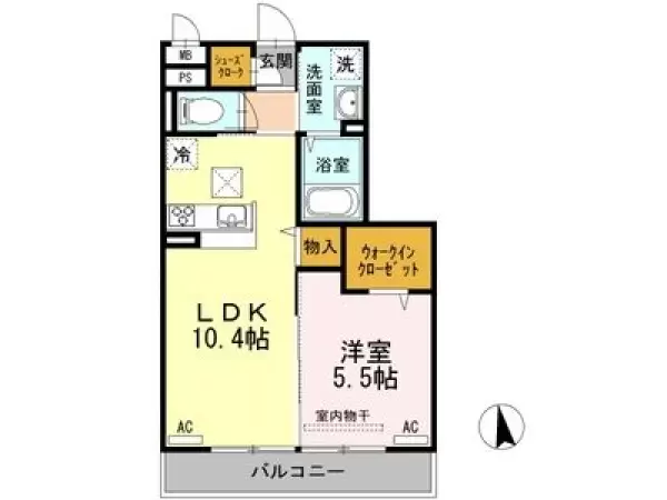 103号室の間取り図
