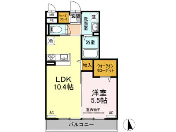 203号室の間取り図
