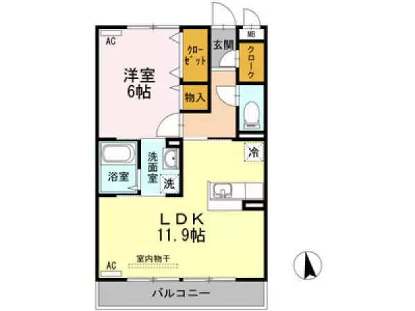 305号室の間取り図