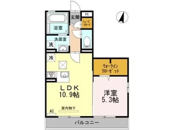 101号室の間取り図
