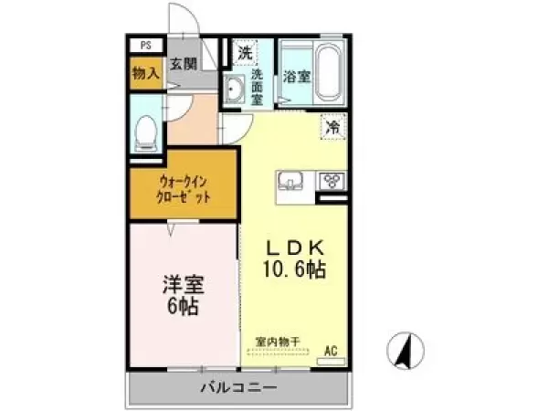 202号室の間取り図