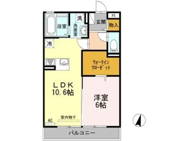 203号室の間取り図