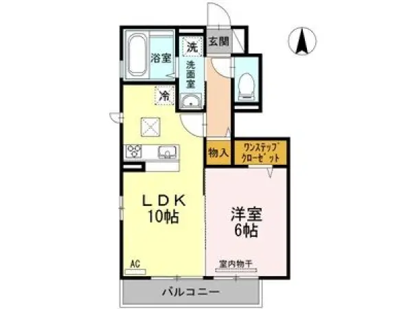 107号室の間取り図