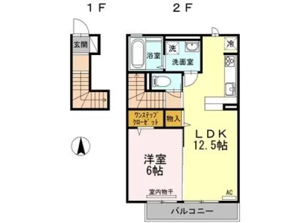 206号室の間取り図