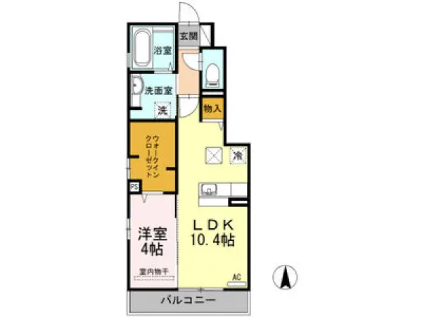 105号室の間取り図