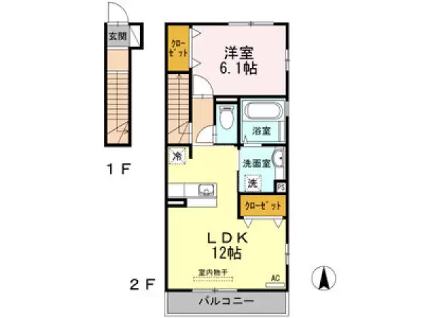 201号室の間取り図