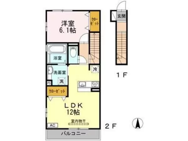 205号室の間取り図