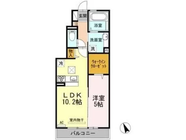 102号室の間取り図