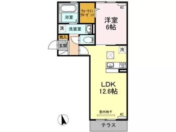 105号室の間取り図
