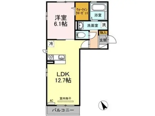 203号室の間取り図
